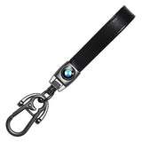 BMW Logo PU Leather Metal Car Keychain Keyring
