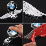 BMW Angle Wings Metal Car Front Hood Bonnet Sticker Emblem Badge