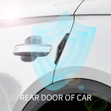6pcs Jaguar TPU Car Door Anti-collision Protective Stickers Bumper Strip Decal