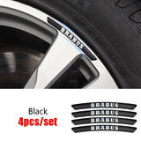 4pcs/set 9cm Mercedes Benz AMG Brabus 4 Matic Aluminum Alloy Car Wheel Rim Tyre Sticker