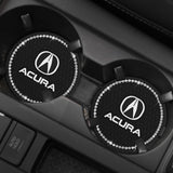 2PCS Acura Diamond Car Water Coaster Cup Mat