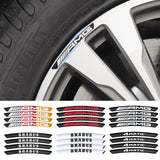 4pcs/set 9cm Mercedes Benz AMG Brabus 4 Matic Aluminum Alloy Car Wheel Rim Tyre Sticker