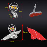Cadillac Angle Wings Metal Car Front Hood Bonnet Sticker Emblem Badge