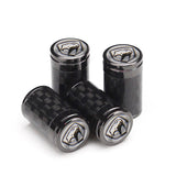 4pcs/set Dodge Viper Logo Carbon Fiber Car Air Valve Stem Cap Auto Tyre Valve Covers