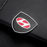 2pcs 39x39mm Hyundai Shield Metal Car Window Sticker Emblem Badge Decal