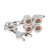 4pcs/set Cadillac Logo Car Air Valve Stem Cap Auto Tyre Valve Covers with Wrench