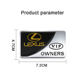 Lexus VIP OWNERS Metal Car Stickers Rear Emblem Badge