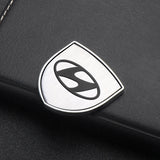 2pcs 39x39mm Hyundai Shield Metal Car Window Sticker Emblem Badge Decal