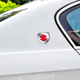 2pcs 39x39mm Suzuki Shield Metal Car Window Sticker Emblem Badge Decal