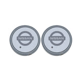 2pcs Nissan Logo Car Water Coasters 7-color LED Light Cup Mat Holder