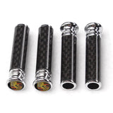 4pcs/set Porsche Logo Carbon Fiber Car Door Bolt Lock Pins Gate Lock Screws