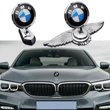 BMW Angle Wings Metal Car Front Hood Bonnet Sticker Emblem Badge
