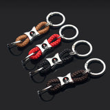 Audi Logo Braided Rope Car Keychain Keyring