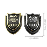 Audi Shield Carbon Fiber Car Rear Sticker Window Emblem Badge Decal