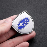 2pcs 39x39mm Subaru Shield Metal Car Window Sticker Emblem Badge Decal
