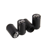 4pcs/set Infiniti Logo Matte Car Air Valve Stem Caps Auto Tyre Valve Covers