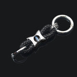 Ford Mustang Logo Braided Rope Car Keychain Keyring
