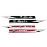 2pcs/set Skoda Metal Car Fender Side Sticker Emblem Badge Decal