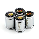 4pcs Cadillac Logo Car Tire Valve Caps