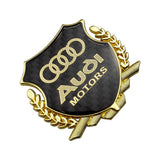 Audi Metal Carbon Fiber Car Rear Sticker Shield Trunk Emblem Badge Decal