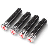 4pcs/set Maserati Logo Carbon Fiber Car Door Bolt Lock Pins Gate Lock Screws