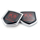 2PCS Dodge Metal Car Side Sticker Auto Emblem Badge Decal