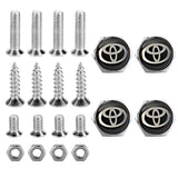 4pcs/set Toyota TRD Logo Stainless Steel Car License Plate Bolts