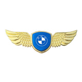 BMW Logo Metal Wings Car Front Hood Bonnet Center Sticker Emblem