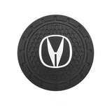 2pcs/set Acura Logo PVC Waterproof Car Water Coaster