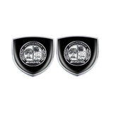 2pcs 39x39mm Mercedes Benz AMG Apple Tree Shield Metal Car Window Sticker Emblem Badge Decal