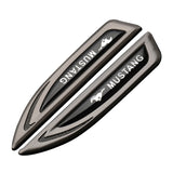 2pcs Ford Mustang Logo Metal Car Side Fender Emblem Sticker Decal