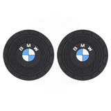 2pcs/set BMW M Power Logo PVC Waterproof Car Water Coaster