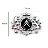 Citroen Double Lion Metal Car Rear Sticker Auto Window Emblem Badge Decal