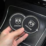 2PCS Dodge Diamond Car Water Coaster Cup Mat