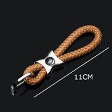 Lincoln Logo Braided Rope Car Keychain Keyring
