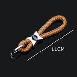 Ford Mustang Logo Braided Rope Car Keychain Keyring