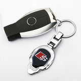 Audi Sline Skull Metal Car Keychain Key Holder
