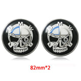 2PCS BMW Logo X1 X3 X5 X6 1 3 5 7 Series 82mm Car Front Hood Sticker 82mm Auto Trunk Emblem Rear Badge Decal