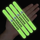 4pcs Volvo Luminous Car Door Bumper Strip Anti-collision Protection Sticker