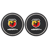 2PCS Abarth Diamond Car Water Coaster Cup Mat