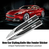 2pcs Jeep Logo Metal Car Side Fender Emblem Stickers