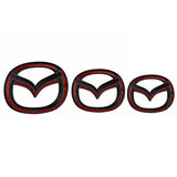 3pcs Mazda 3 Axela Atenza CX4 CX5 ABS Car Front Emblem Rear Badge Steering Wheel Sticker Decal