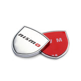 2pcs 39x39mm Nissan Nismo Shield Metal Car Window Sticker Emblem Badge Decal