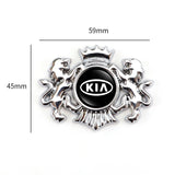 KIA Double Lion Metal Car Rear Sticker Auto Window Emblem Badge Decal