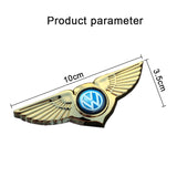 Volkswagen Angle Wings Metal Car Front Center Sticker Grille Emblem