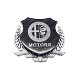 Alfa Romeo Metal Carbon Fiber Car Rear Sticker Shield Trunk Emblem Badge Decal