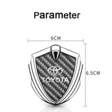 Toyota Shield Carbon Fiber Car Side Window Sticker Emblem Badge Decal