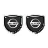 2pcs 39x39mm Nissan Nismo Shield Metal Car Window Sticker Emblem Badge Decal