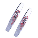 2pcs Ford RS Wolf ST Logo Metal Car Fender Side Badge Decal Rear Emblem Sticker
