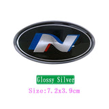 Hyundai Elliptical Metal Car Window Sticker Emblem Badge Decal